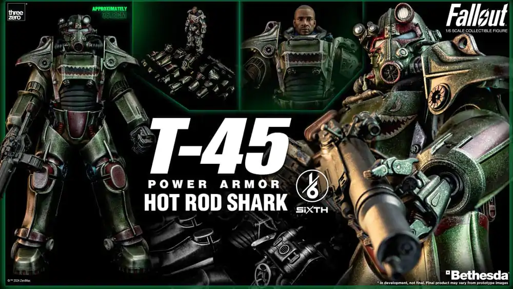 Fallout FigZero Akčná figúrka 1/6 T-45 Hot Rod Shark Power Armor 37 cm produktová fotografia