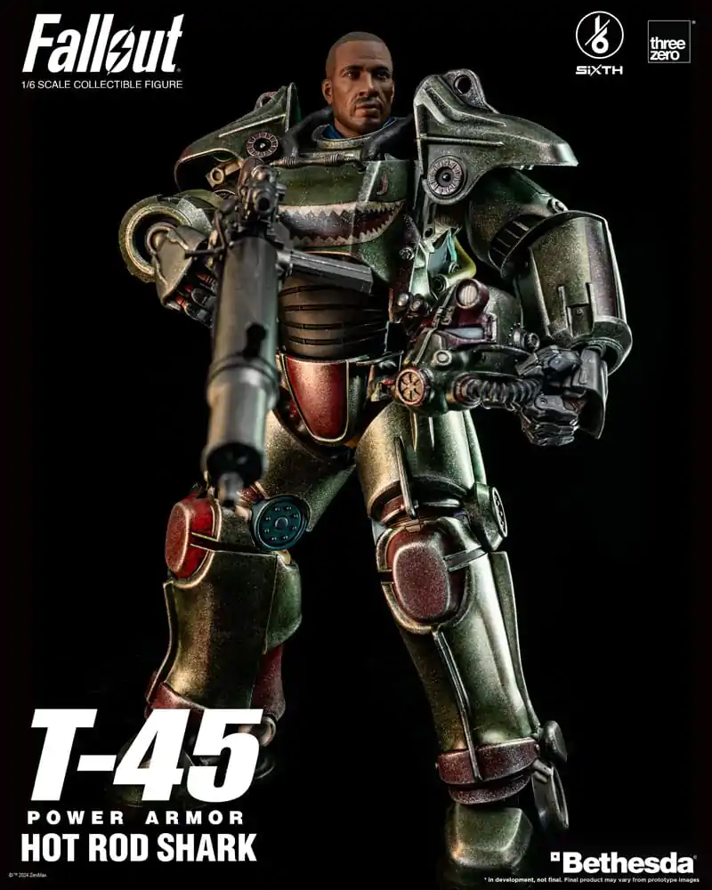 Fallout FigZero Akčná figúrka 1/6 T-45 Hot Rod Shark Power Armor 37 cm produktová fotografia