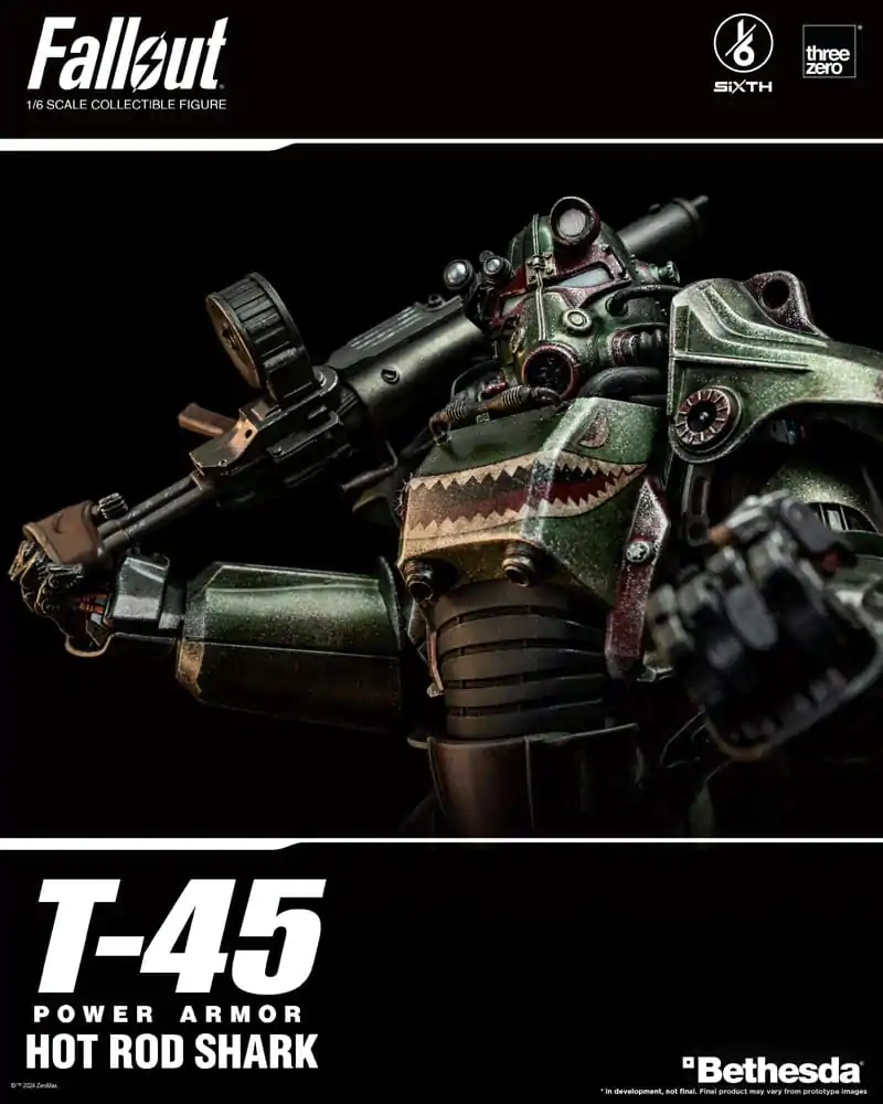 Fallout FigZero Akčná figúrka 1/6 T-45 Hot Rod Shark Power Armor 37 cm produktová fotografia