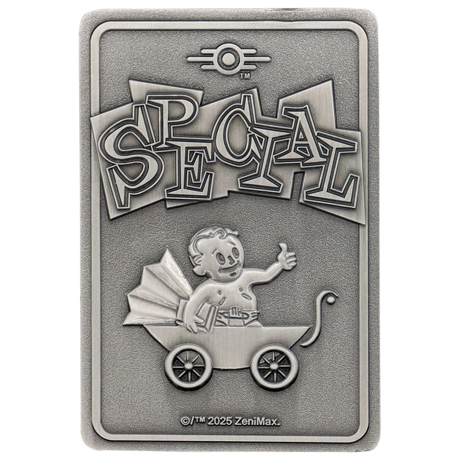 Fallout Ingots s albumom S.P.E.C.I.A.L. zberateľský album na karty Perk produktová fotografia