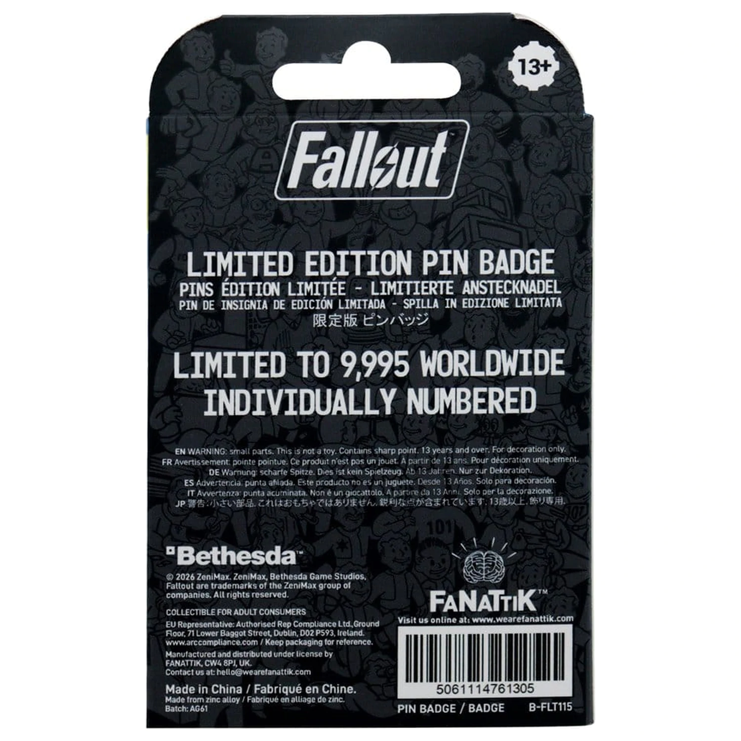 Fallout Odznakový kolík Vault Door 111 Limited Edition S kĺbovým závesom produktová fotografia