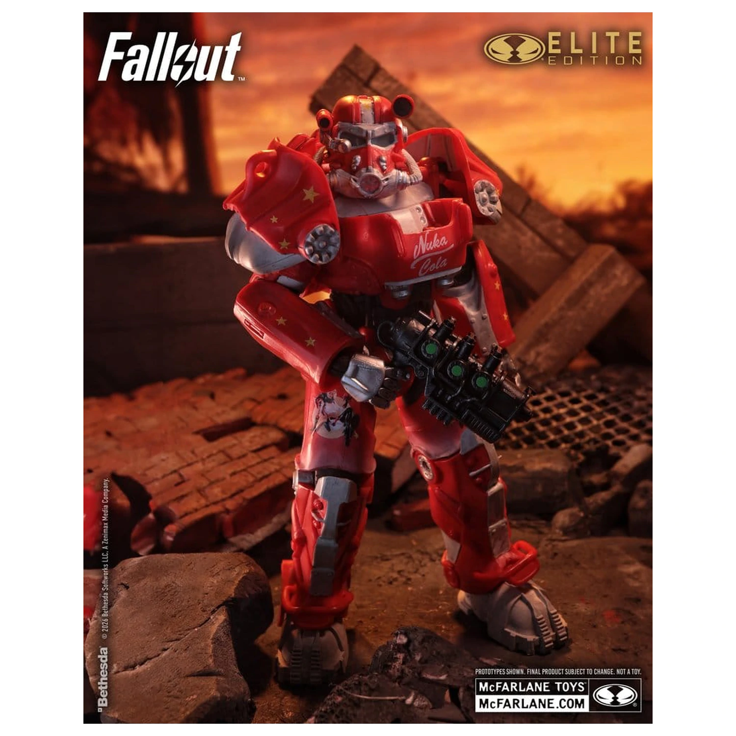 Fallout McFarlane Elite Edition Akčná figúrka Fallout 76 Nuka Cola T-60 (Gold Label) 19 cm produktová fotografia