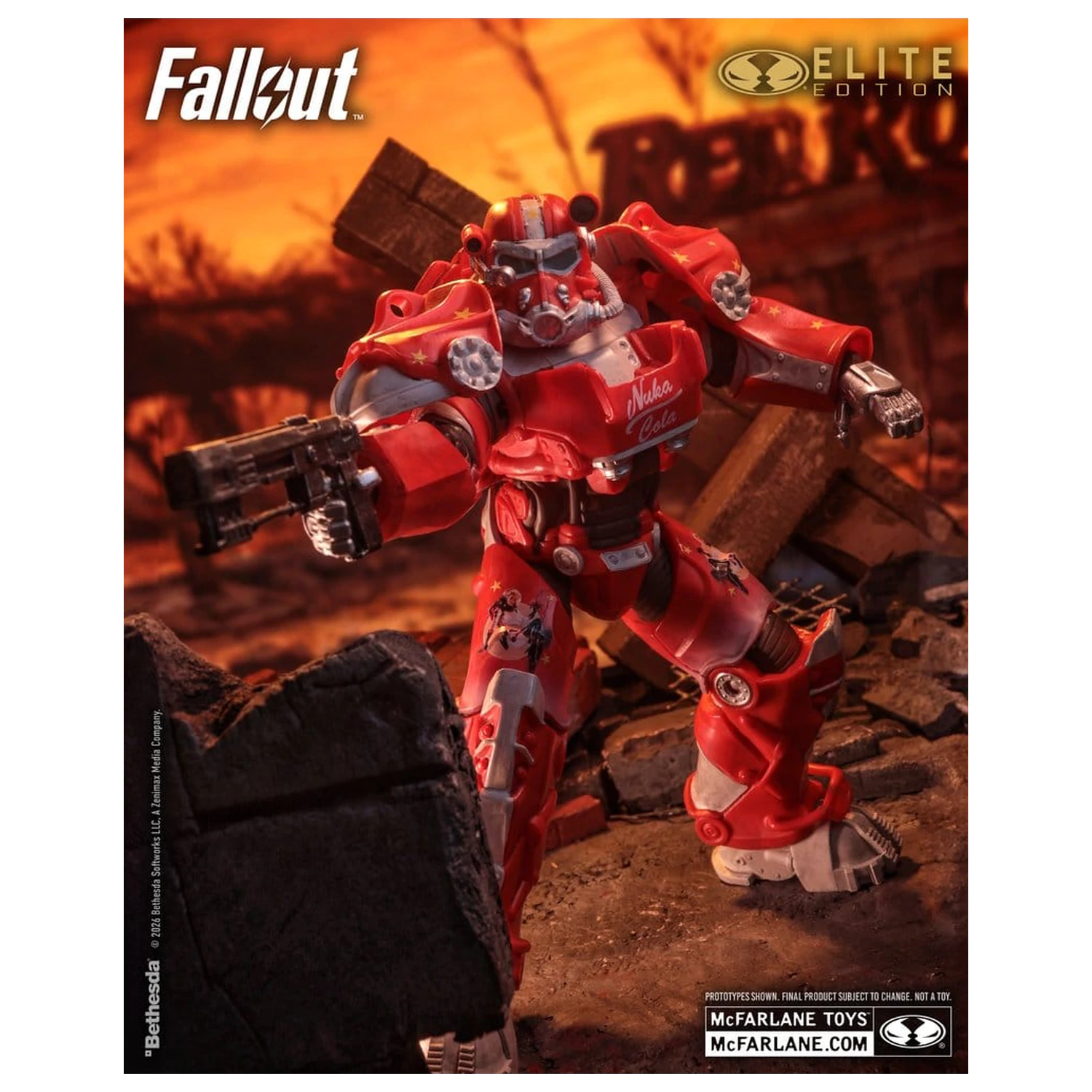 Fallout McFarlane Elite Edition Akčná figúrka Fallout 76 Nuka Cola T-60 (Gold Label) 19 cm produktová fotografia