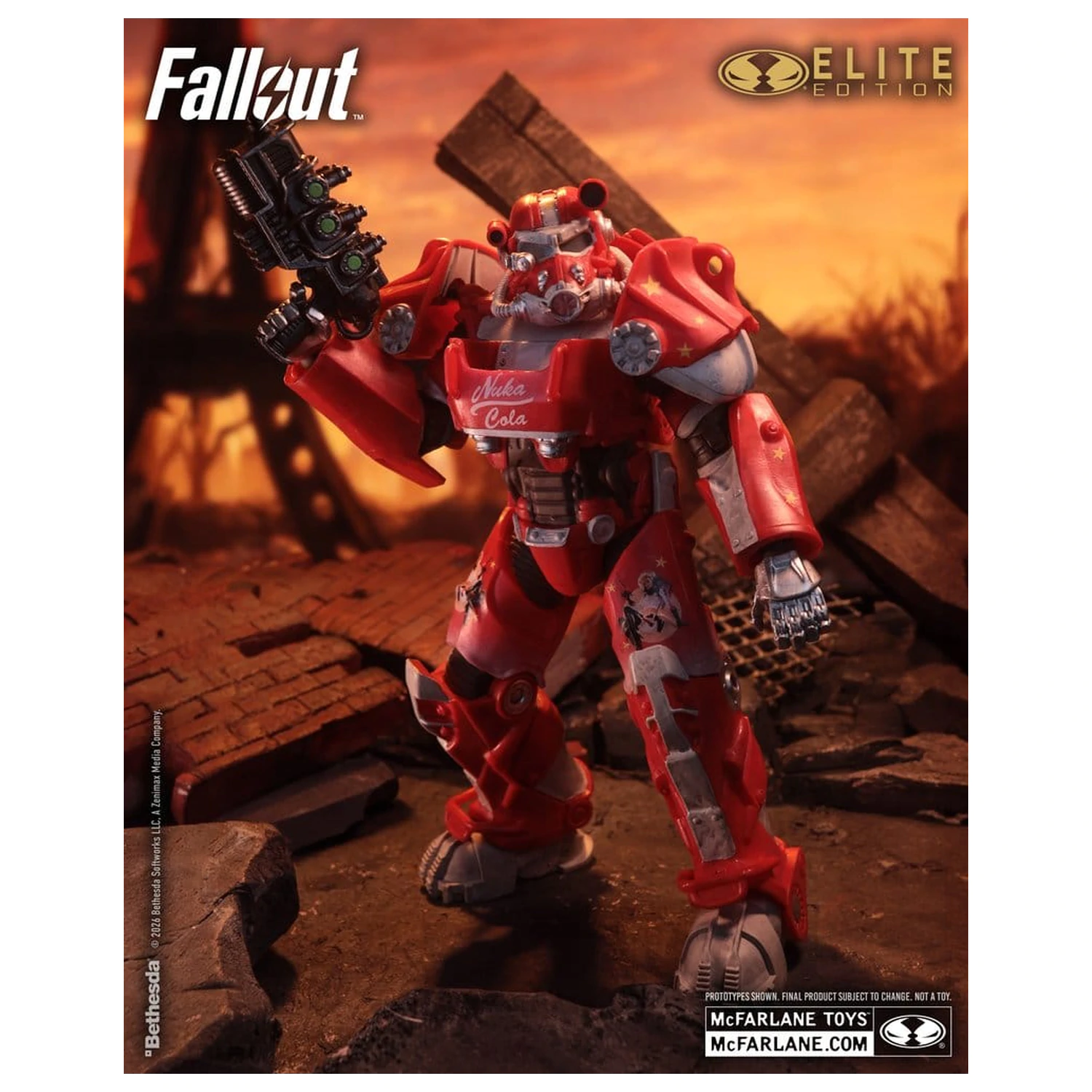 Fallout McFarlane Elite Edition Akčná figúrka Fallout 76 Nuka Cola T-60 (Gold Label) 19 cm produktová fotografia