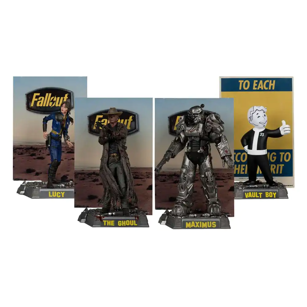 Fallout Movie Maniacs PVC figurky 4-pack Lucy, Maximus, The Ghoul & Vault Boy 15 cm termékfotó