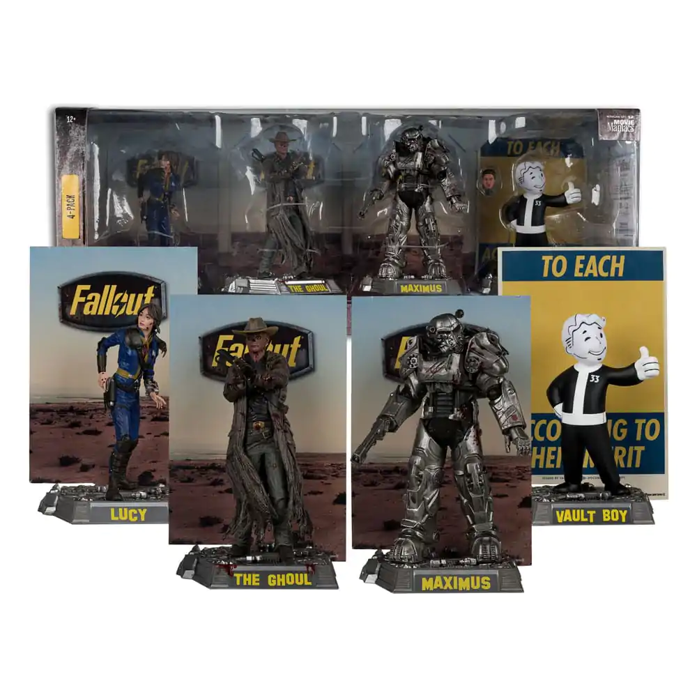 Fallout Movie Maniacs PVC figurky 4-pack Lucy, Maximus, The Ghoul & Vault Boy 15 cm termékfotó