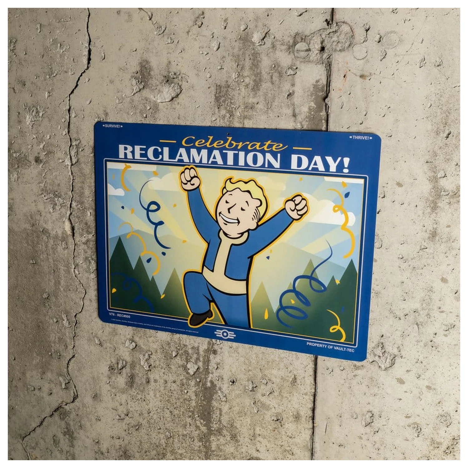 Fallout Kovová tabuľa Reclamation Day produktová fotografia