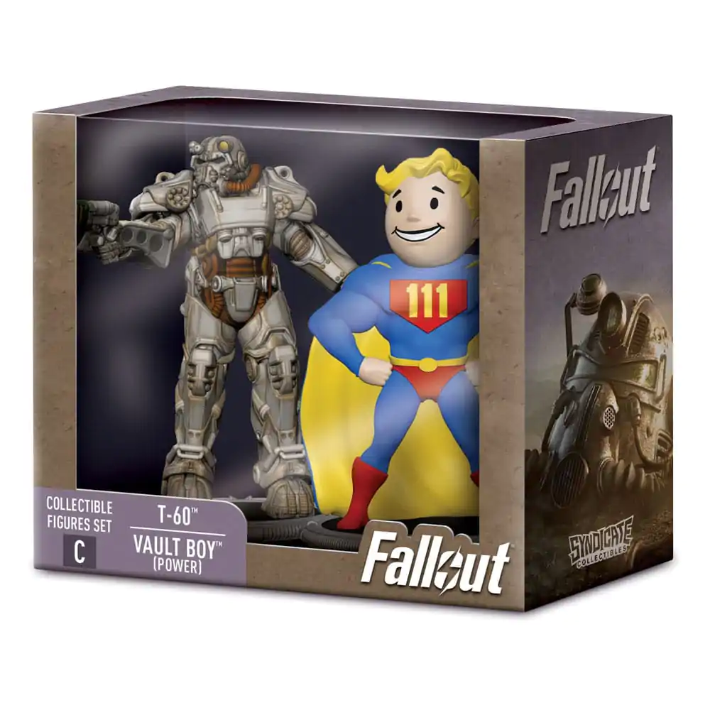 Fallout Mini figúrky 2-Pack Set C T-60 & Vault Boy (Power) 7 cm produktová fotografia