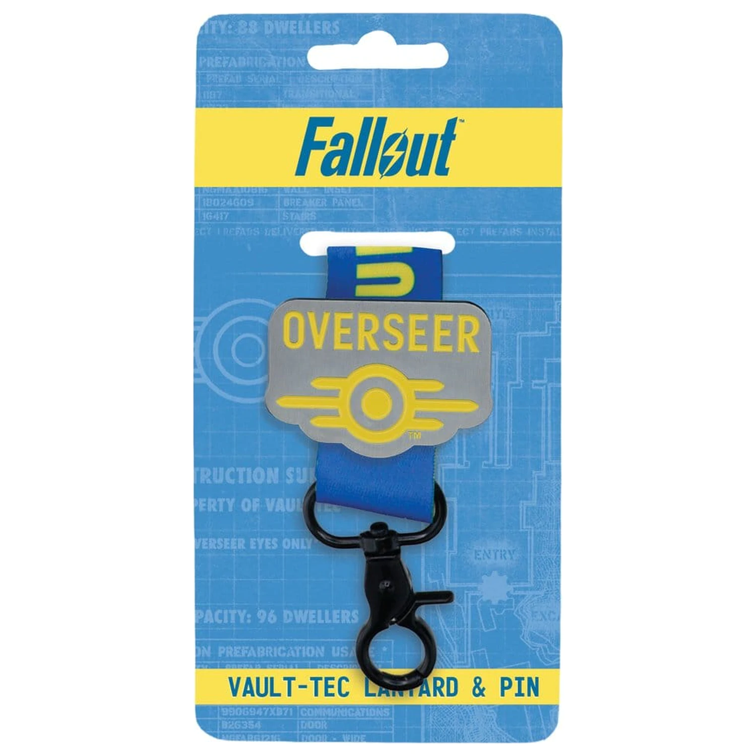 Fallout Vault-Tec Overseer šnúrka na krk a súprava odznaku s pripínacím špendlíkom produktová fotografia