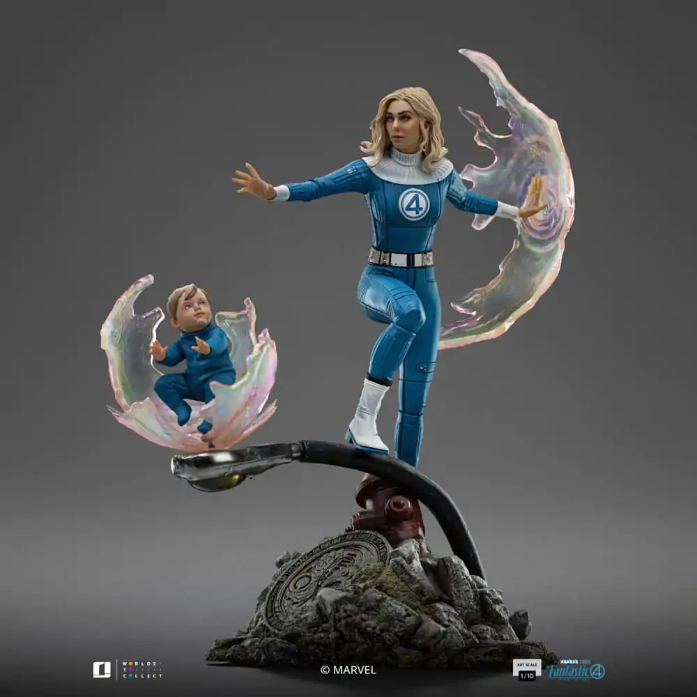 Fantastic Four Art Scale Socha 1/10 Invisible Woman and Franklin 28 cm produktová fotografia