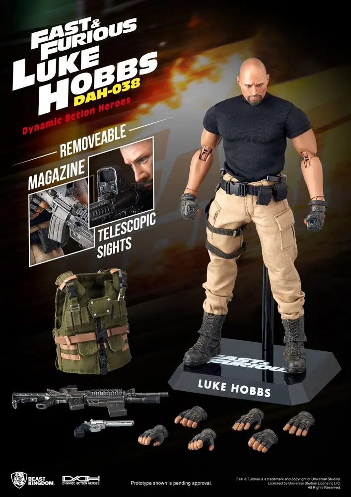 Fast & Furious Dynamic 8ction Heroes Akčná figúrka 1/9 Luke Hobbs 21 cm termékfotó