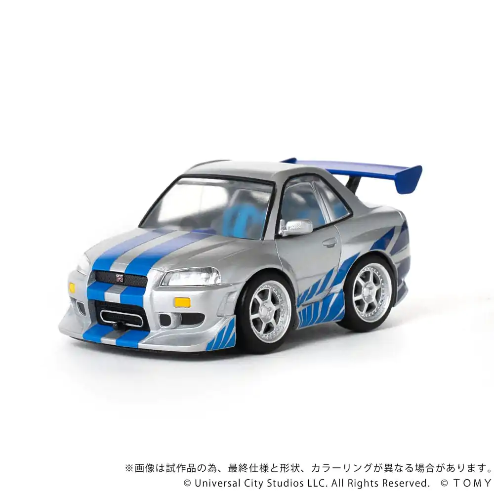 Fast & Furious Q-Village vozidlo s minifigúrkou Nissan Skyline GT-R (R34) 9 cm produktová fotografia
