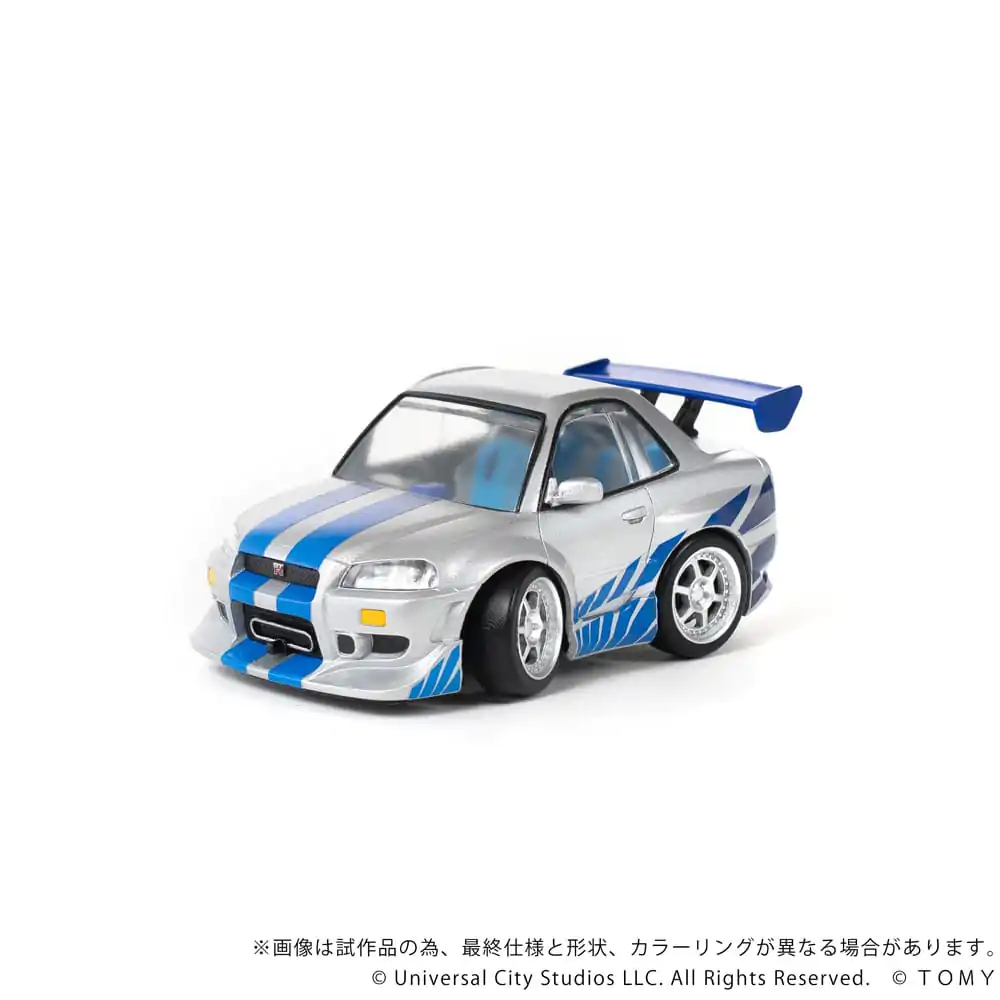 Fast & Furious Q-Village vozidlo s minifigúrkou Nissan Skyline GT-R (R34) 9 cm produktová fotografia