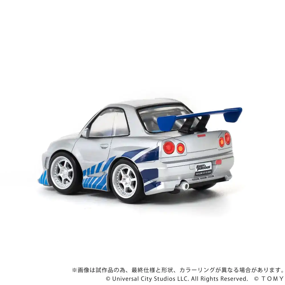 Fast & Furious Q-Village vozidlo s minifigúrkou Nissan Skyline GT-R (R34) 9 cm produktová fotografia