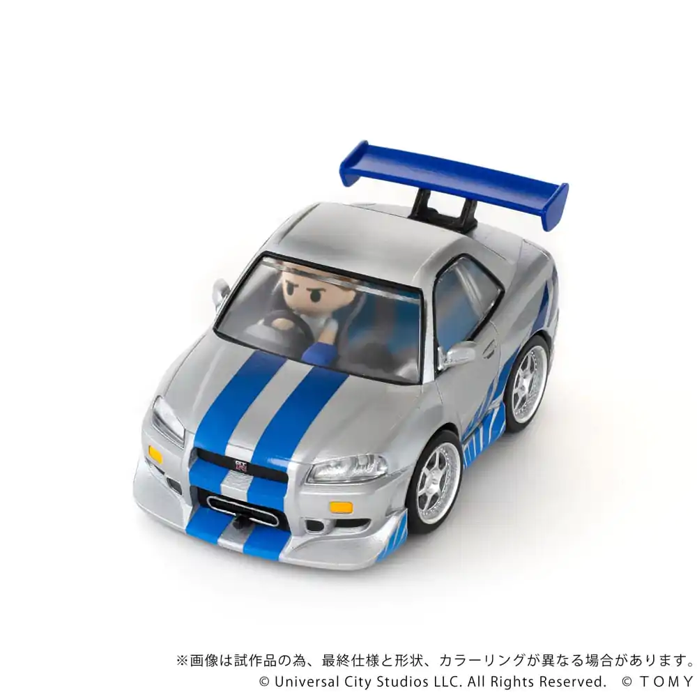 Fast & Furious Q-Village vozidlo s minifigúrkou Nissan Skyline GT-R (R34) 9 cm produktová fotografia