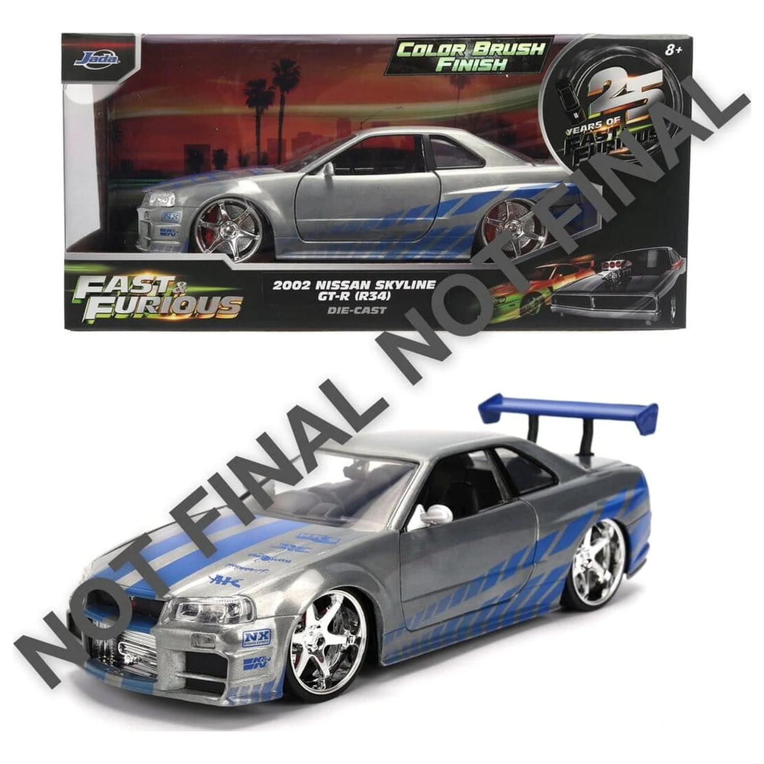Fast & Furious Diecast Vozidlo 1:24 Anniversary Nissan Skyline 19 cm produktová fotografia