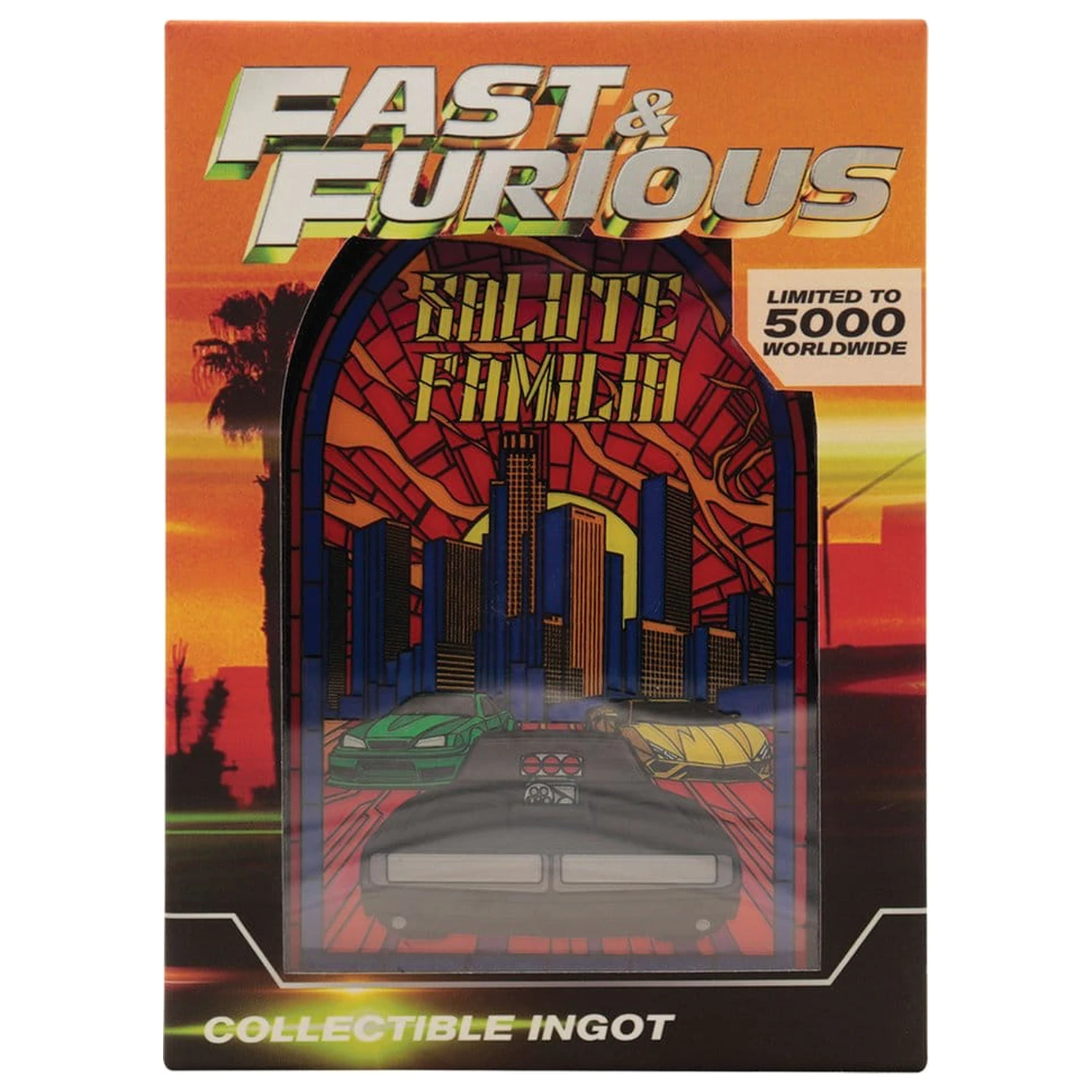 Fast & Furious prút v štýle vitráže, kovový produktová fotografia