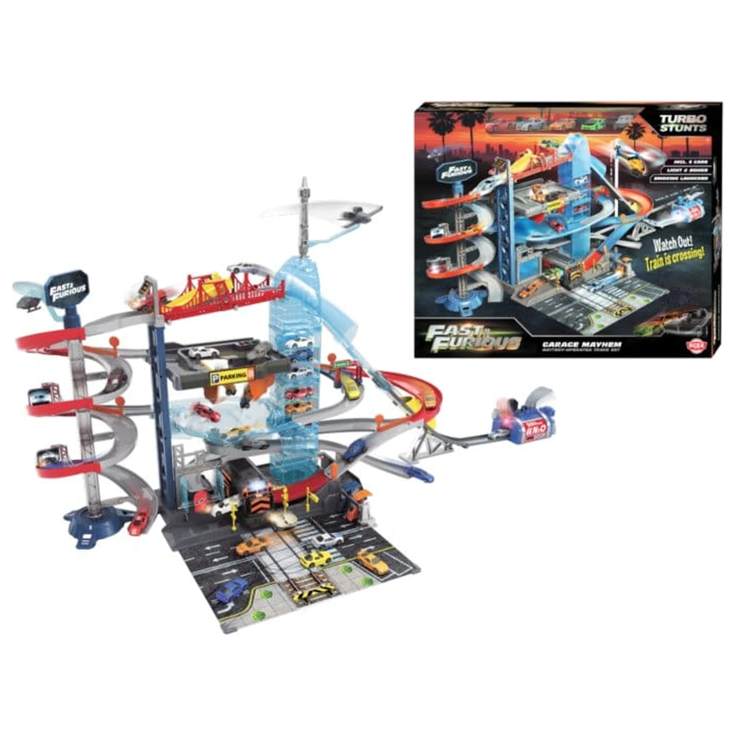 Fast & Furious Playset Garáž Mayhem 75 cm produktová fotografia