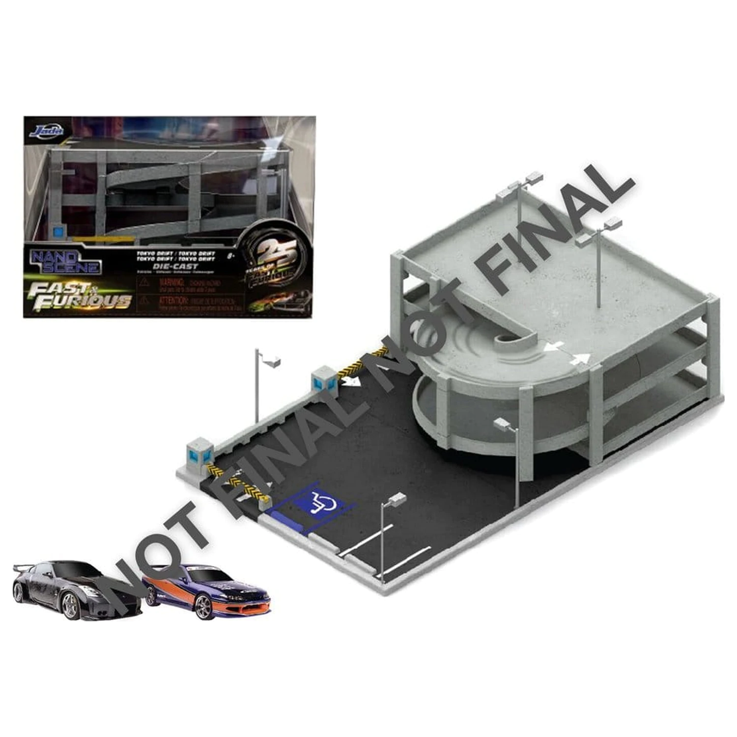 Fast & Furious Nano Scéna Dioráma Tokyo Drift Garáž produktová fotografia