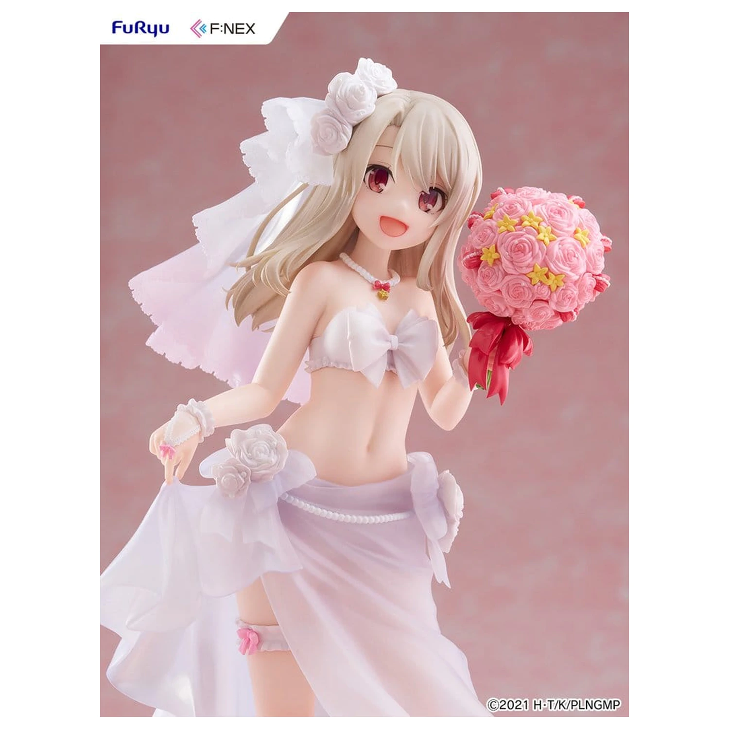 Fate/kaleid liner Prisma Illya: Licht - The Nameless Girl F:NEX PVC figúrka 1/7 Illyasviel von Einzbern Wedding Swimsuit Ver. 21 cm produktová fotografia