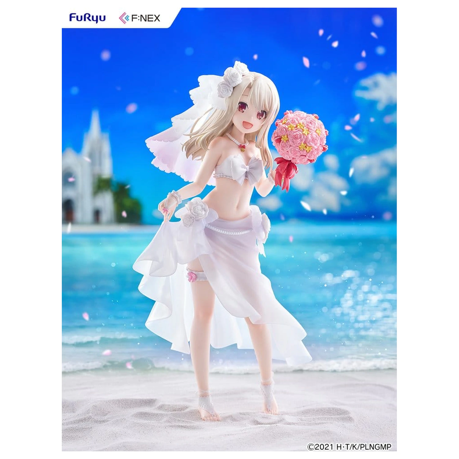 Fate/kaleid liner Prisma Illya: Licht - The Nameless Girl F:NEX PVC figúrka 1/7 Illyasviel von Einzbern Wedding Swimsuit Ver. 21 cm produktová fotografia