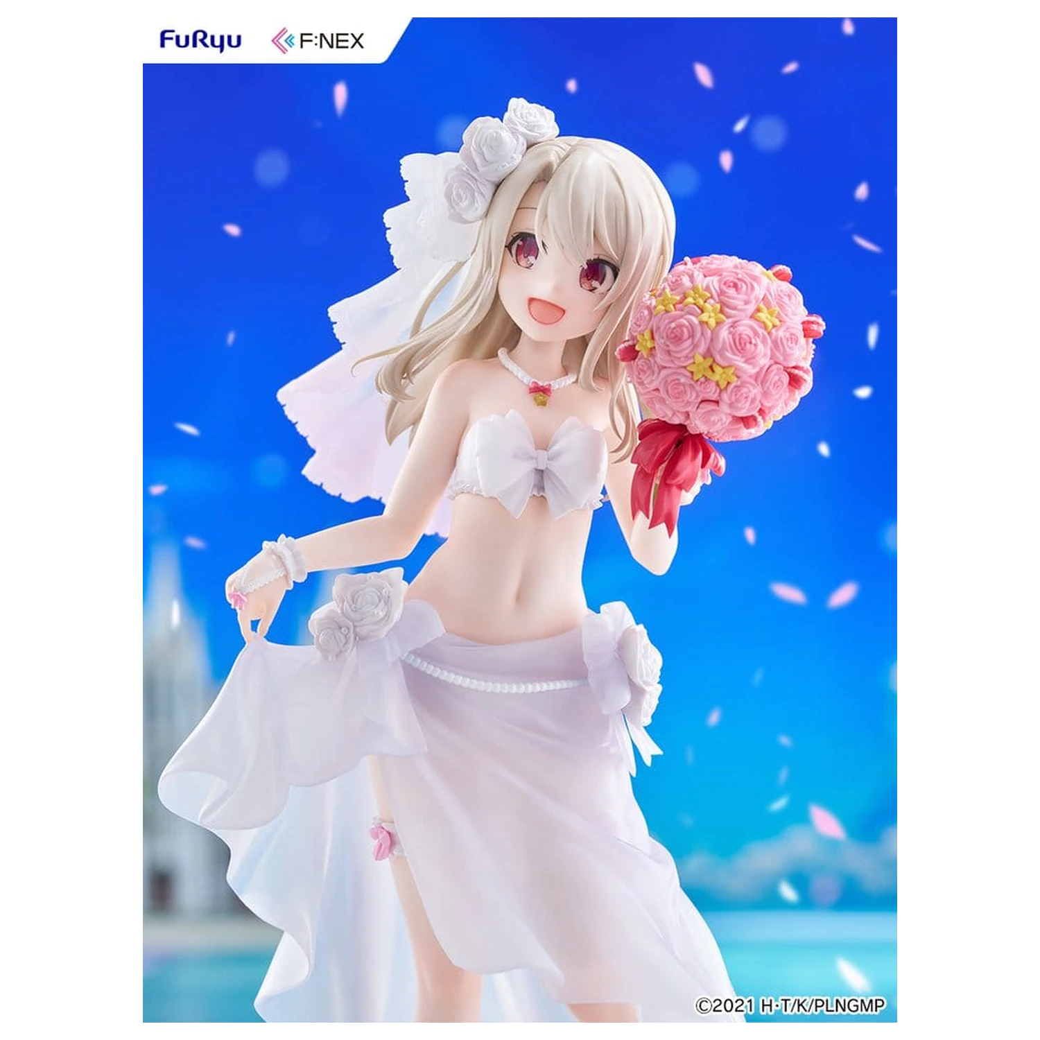 Fate/kaleid liner Prisma Illya: Licht - The Nameless Girl F:NEX PVC figúrka 1/7 Illyasviel von Einzbern Wedding Swimsuit Ver. 21 cm produktová fotografia