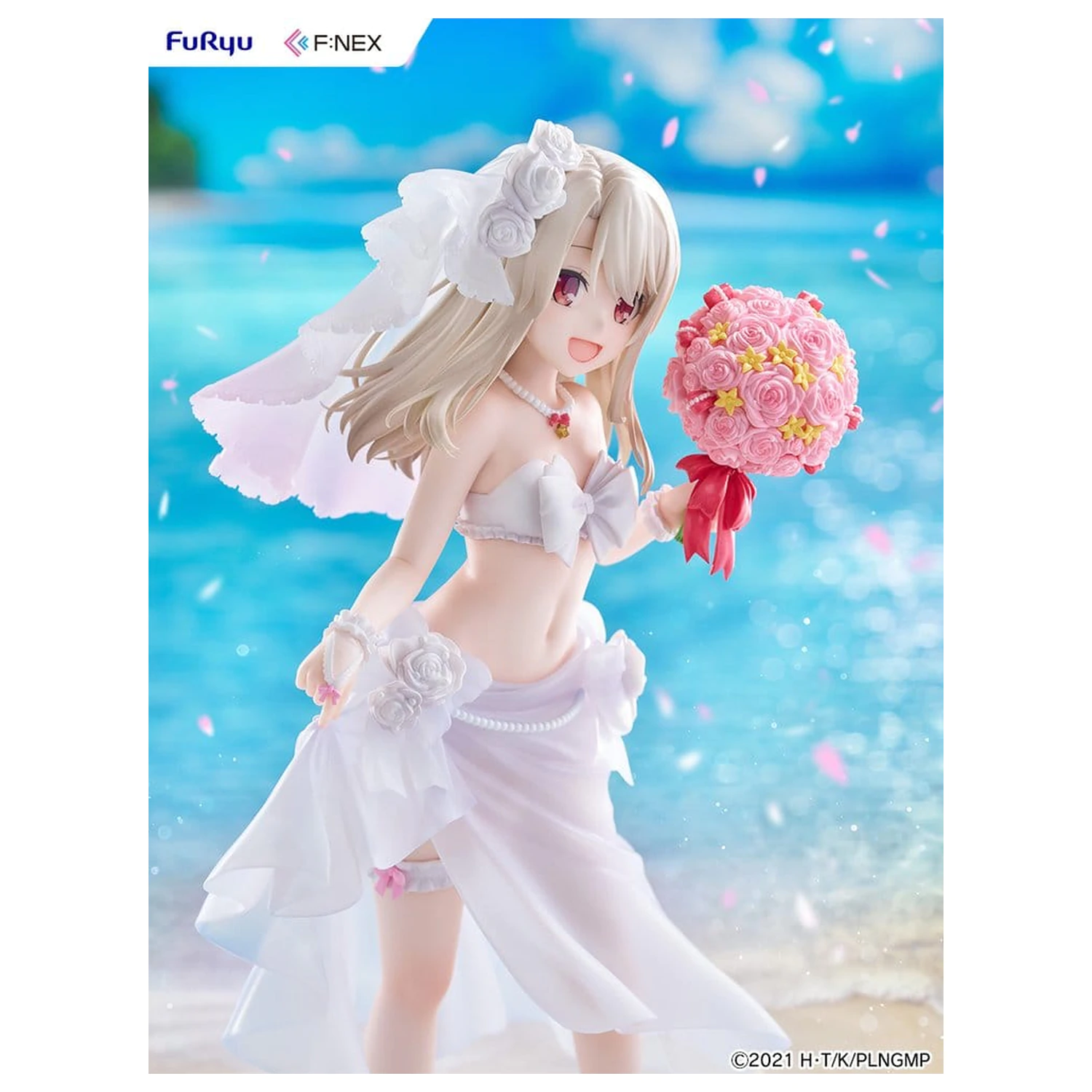 Fate/kaleid liner Prisma Illya: Licht - The Nameless Girl F:NEX PVC figúrka 1/7 Illyasviel von Einzbern Wedding Swimsuit Ver. 21 cm produktová fotografia