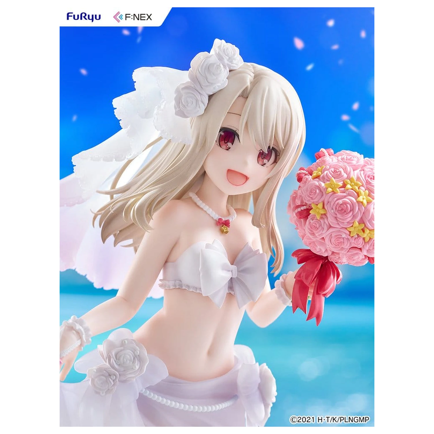 Fate/kaleid liner Prisma Illya: Licht - The Nameless Girl F:NEX PVC figúrka 1/7 Illyasviel von Einzbern Wedding Swimsuit Ver. 21 cm produktová fotografia