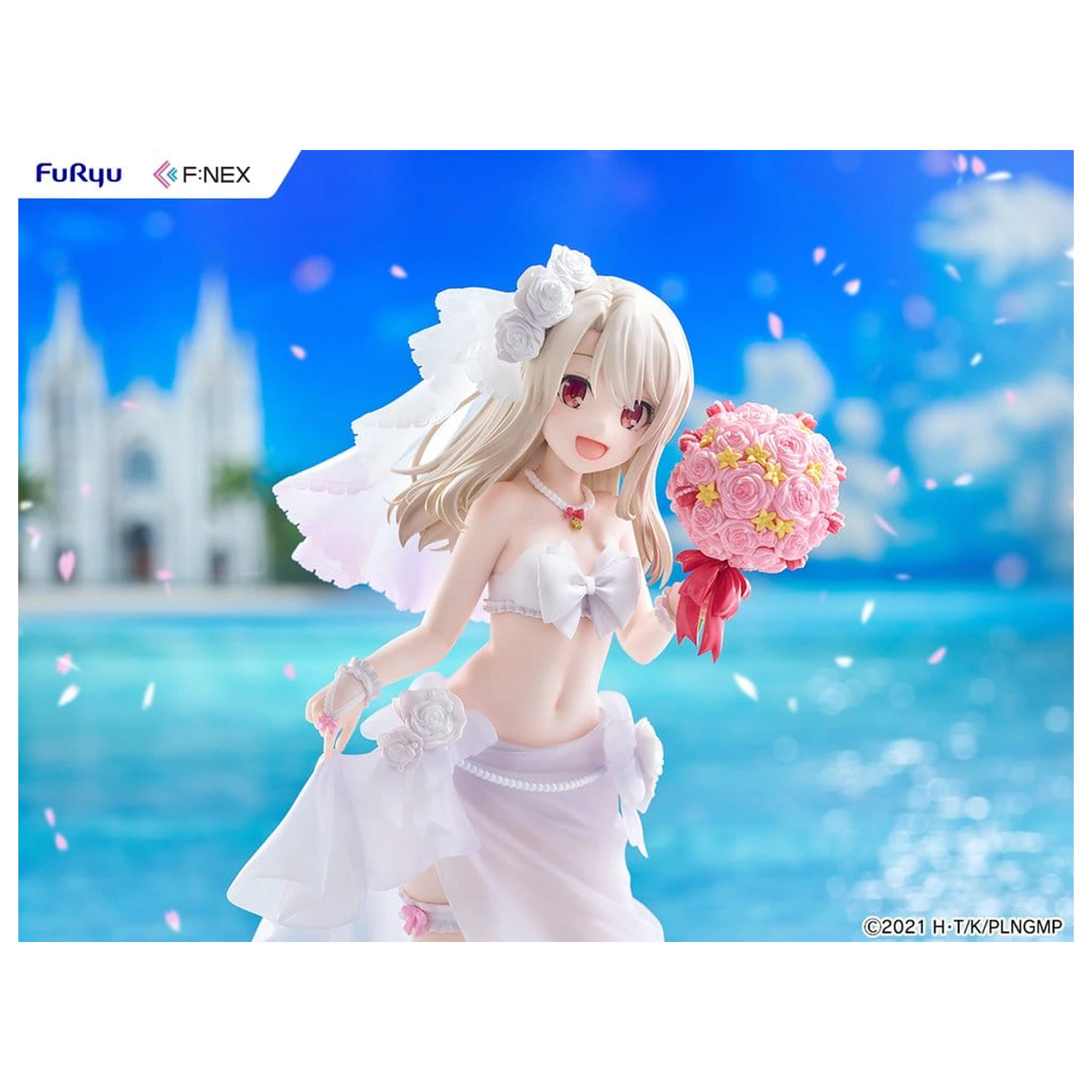 Fate/kaleid liner Prisma Illya: Licht - The Nameless Girl F:NEX PVC figúrka 1/7 Illyasviel von Einzbern Wedding Swimsuit Ver. 21 cm produktová fotografia