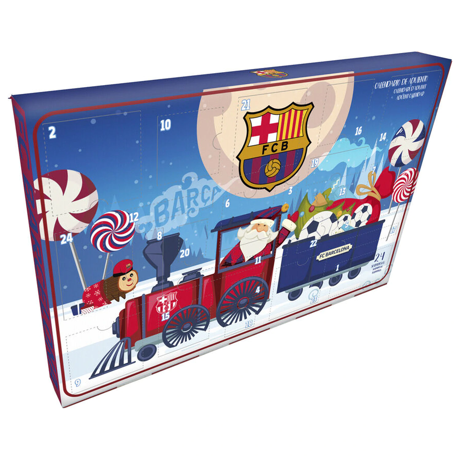 FC Barcelona adventný kalendár produktová fotografia