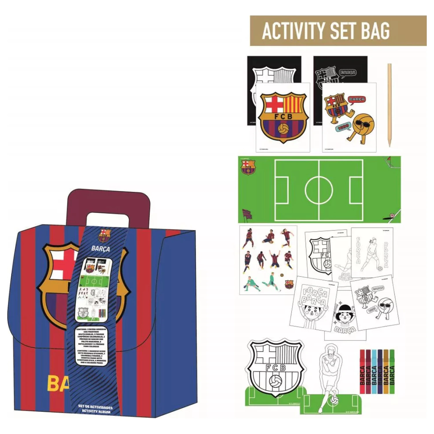 FC Barcelona Batoh Omaľovánkový a Aktivitný Album produktová fotografia