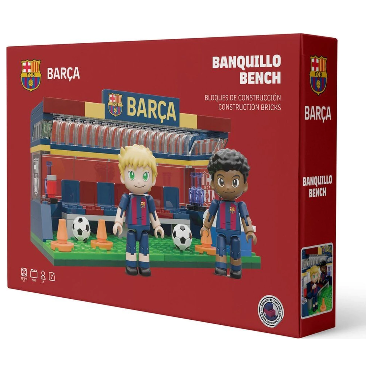 Sada lavičiek FC Barcelona s figúrkami, 226 kusov produktová fotografia
