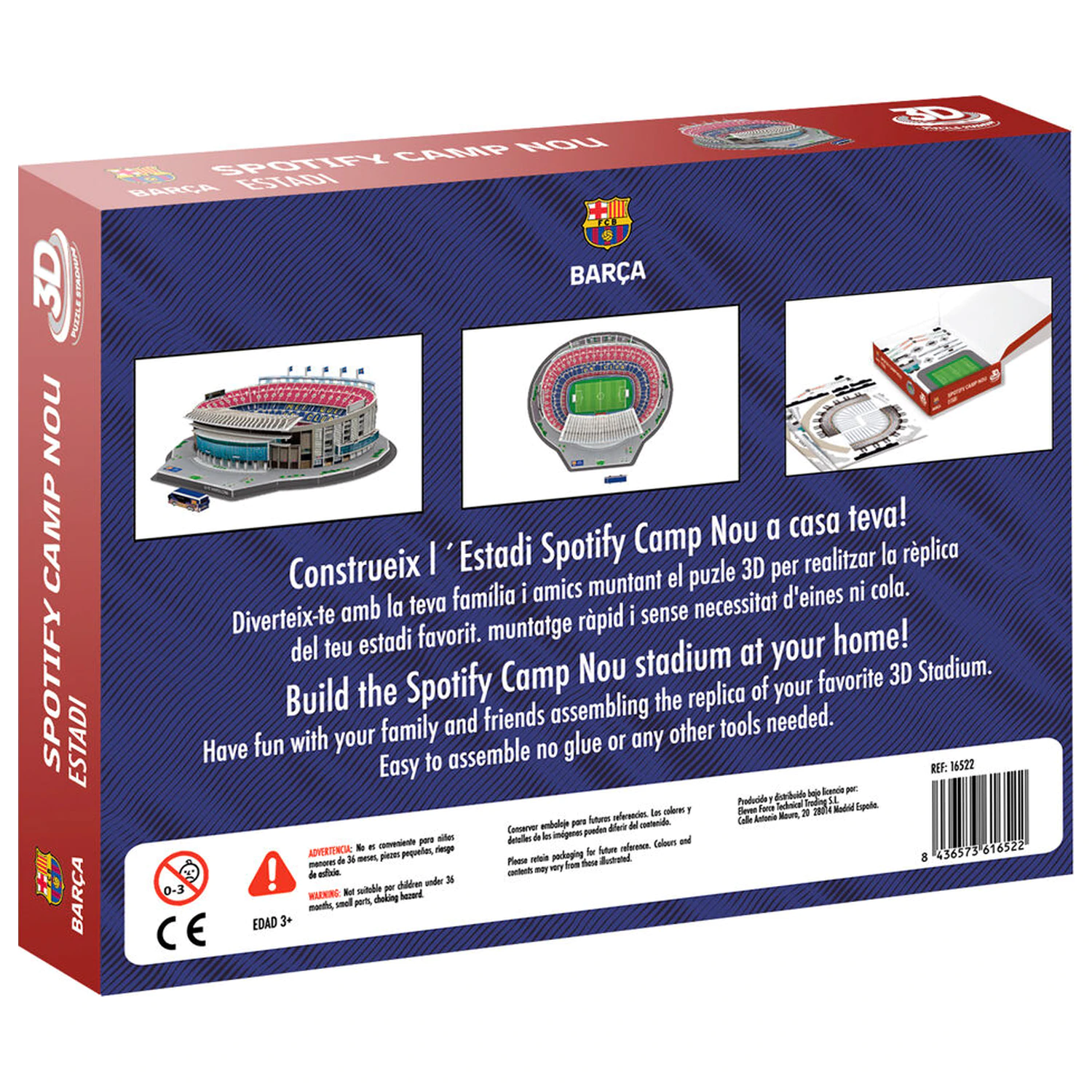 FC Barcelona Camp Nou Stadium 3D puzzle 98 ks produktová fotografia