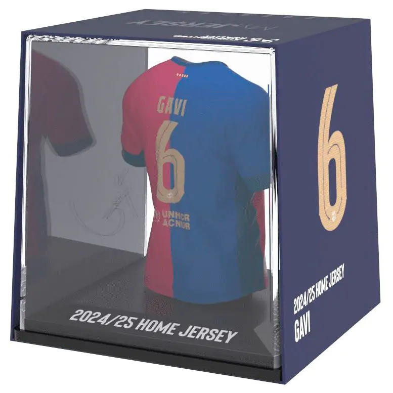 FC Barcelona Gavi mini tričko figúrka produktová fotografia