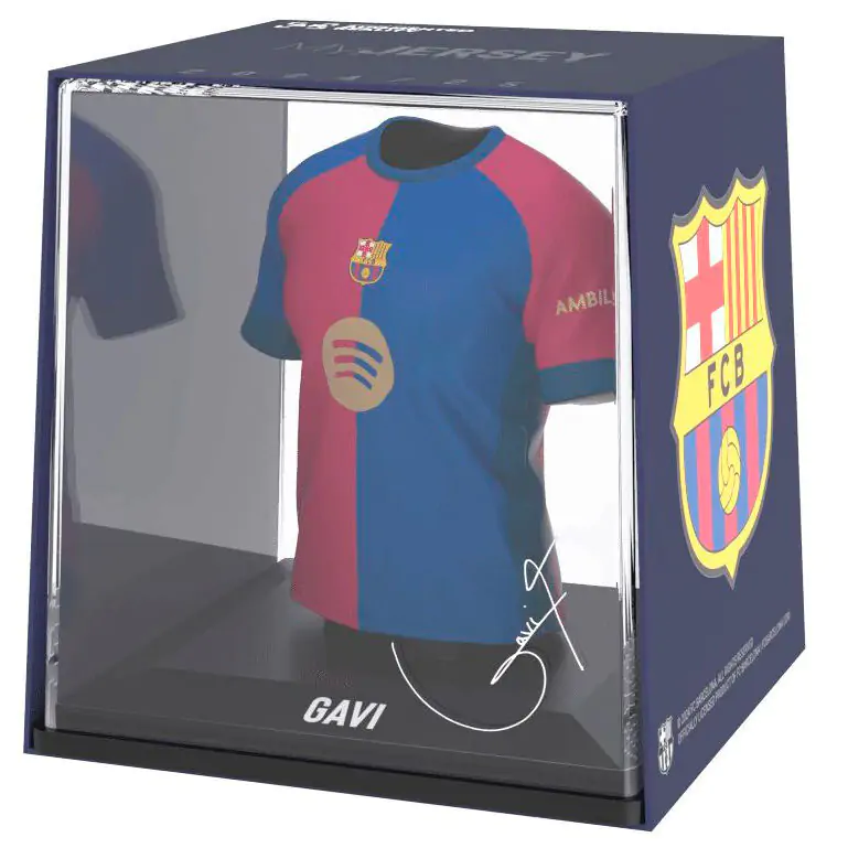 FC Barcelona Gavi mini tričko figúrka produktová fotografia