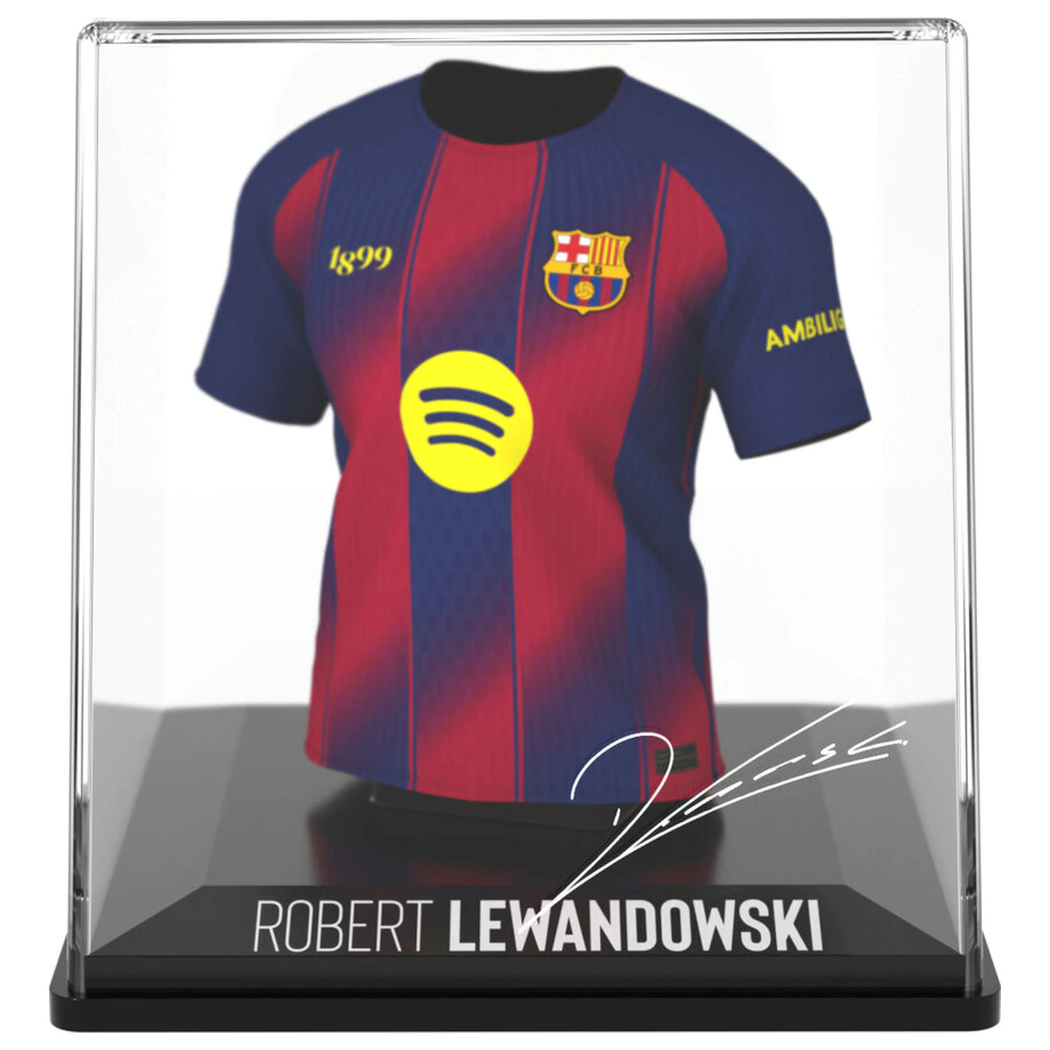 FC Barcelona Lewandowski mini figúrka trička produktová fotografia
