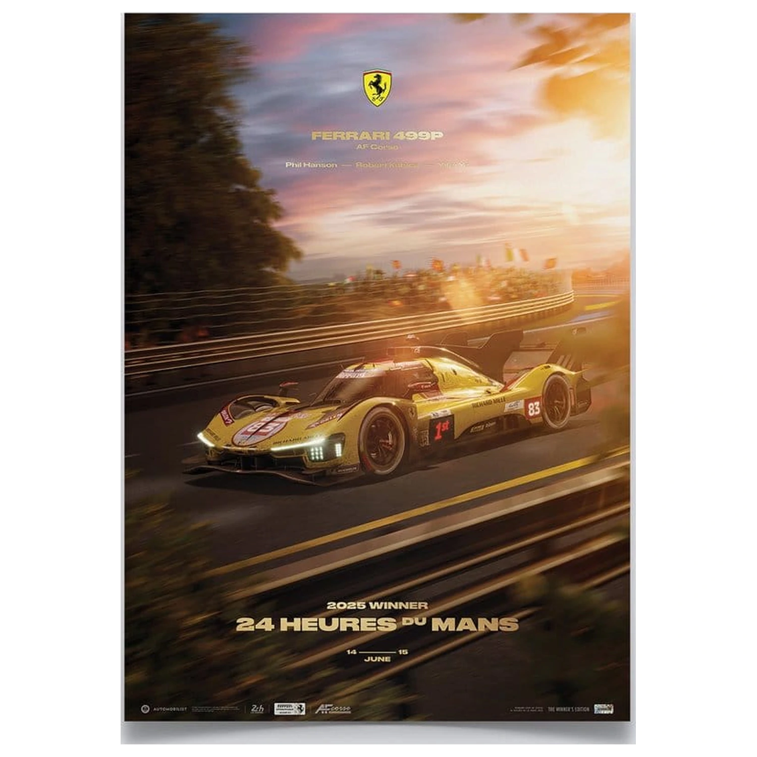 Ferrari AF Corse Puzzle 499P 24 Heures du Mans 2025 Víťaz (1000 kusov) 48 x 68 cm produktová fotografia