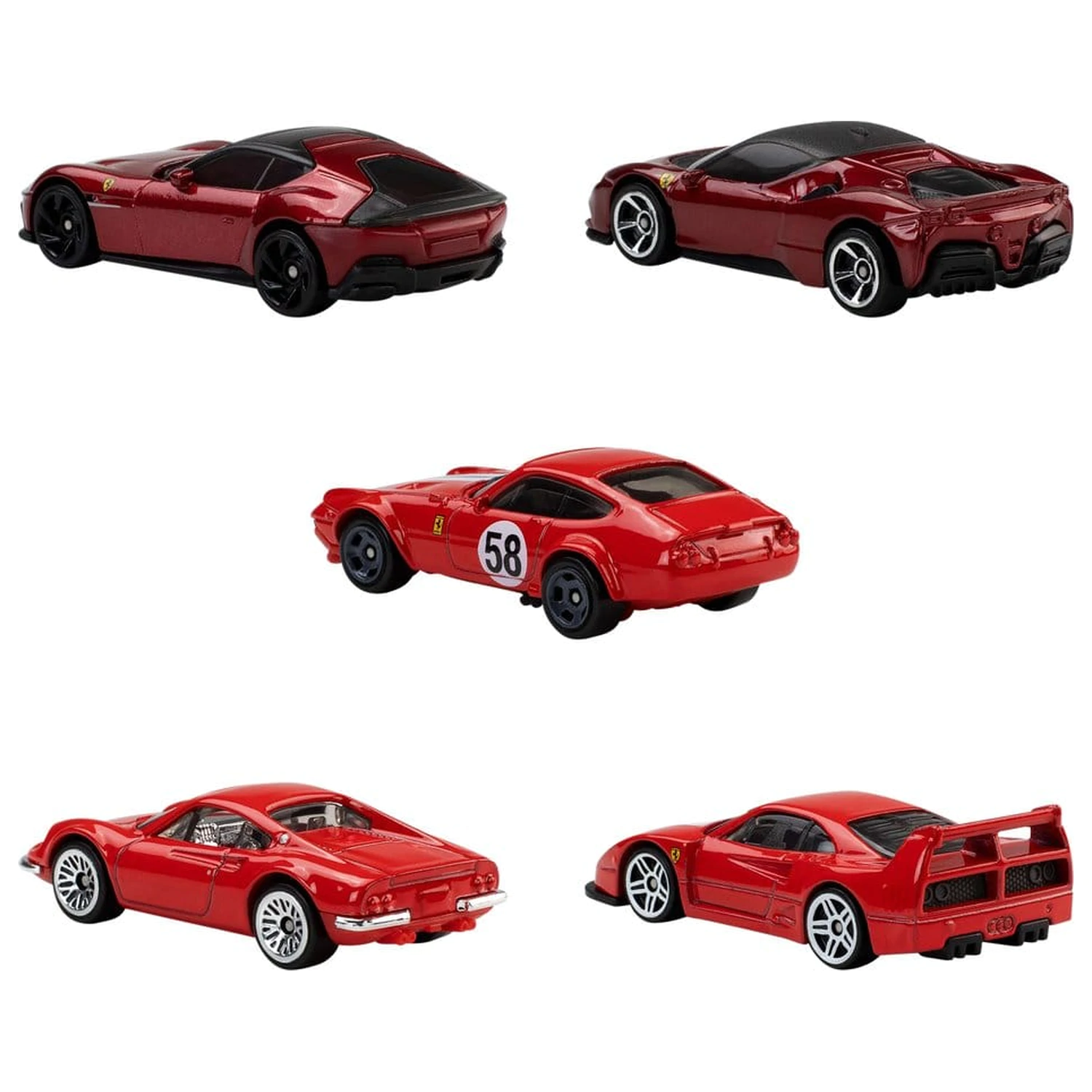 Ferrari Hot Wheels Die-Cast Vozidlo balenie 5 kusov 1/64 produktová fotografia