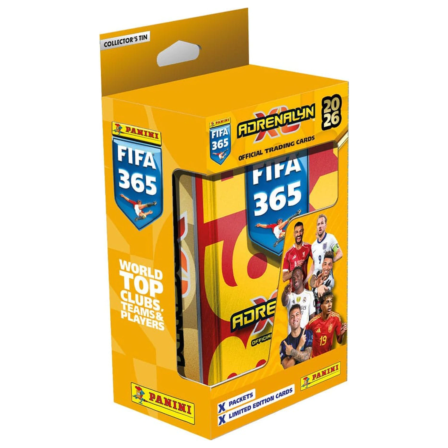 FIFA 365 Adrenalyn XL 2026 Trading Cards Classic plechová škatuľa produktová fotografia