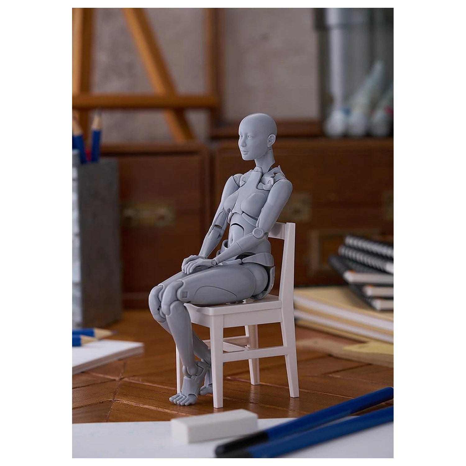 Figma Action Figure Nishimura Style Drawing Doll Olive Gray 21 cm produktová fotografia
