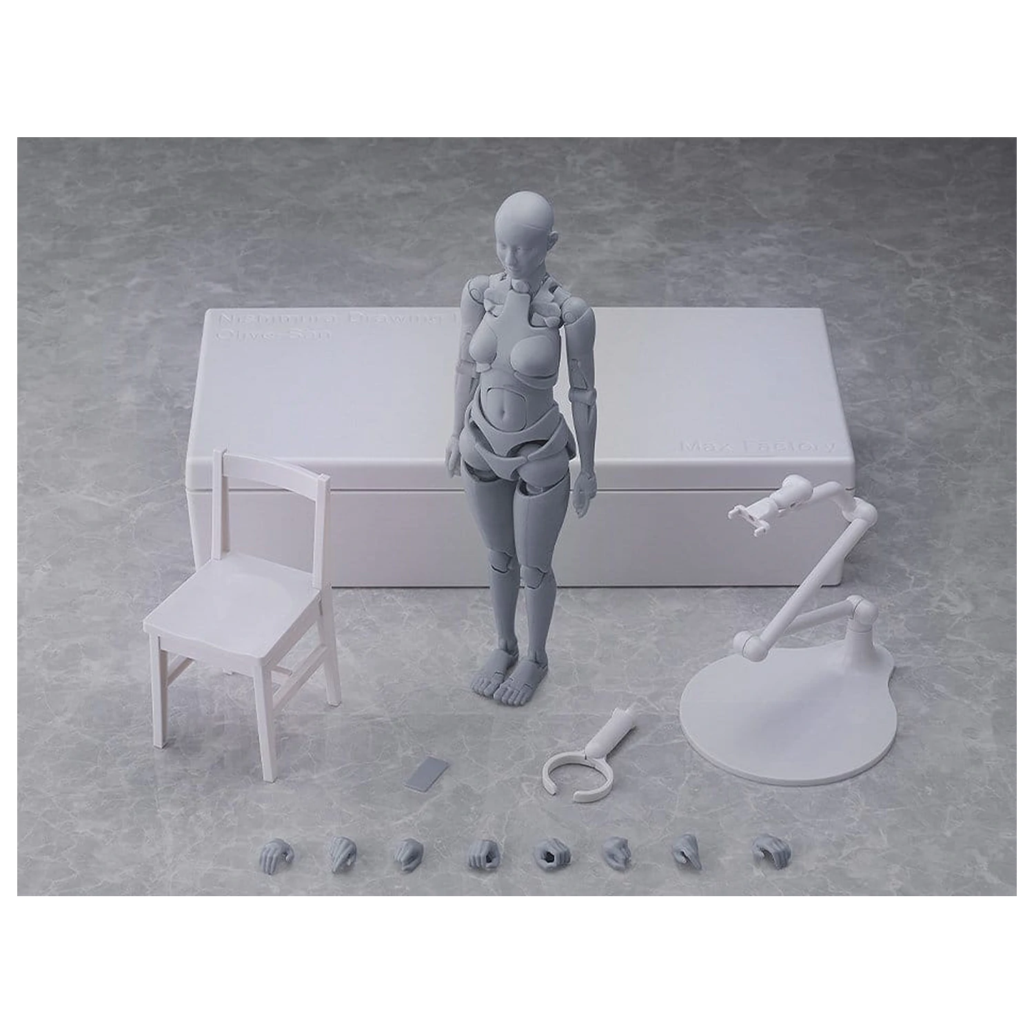 Figma Action Figure Nishimura Style Drawing Doll Olive Gray 21 cm produktová fotografia