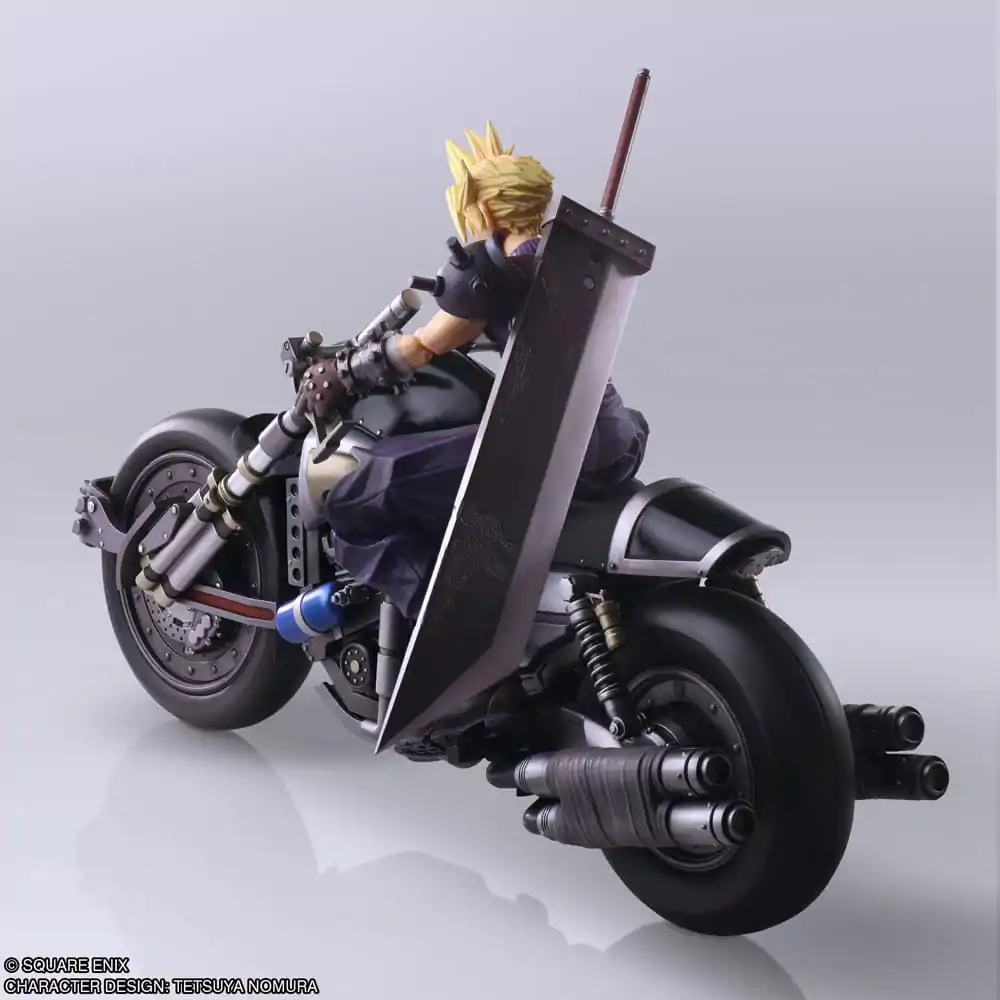 Final Fantasy VII Bring Arts akčná figúrka a vozidlo Cloud Strife & Hardy-Daytona 15 cm produktová fotografia