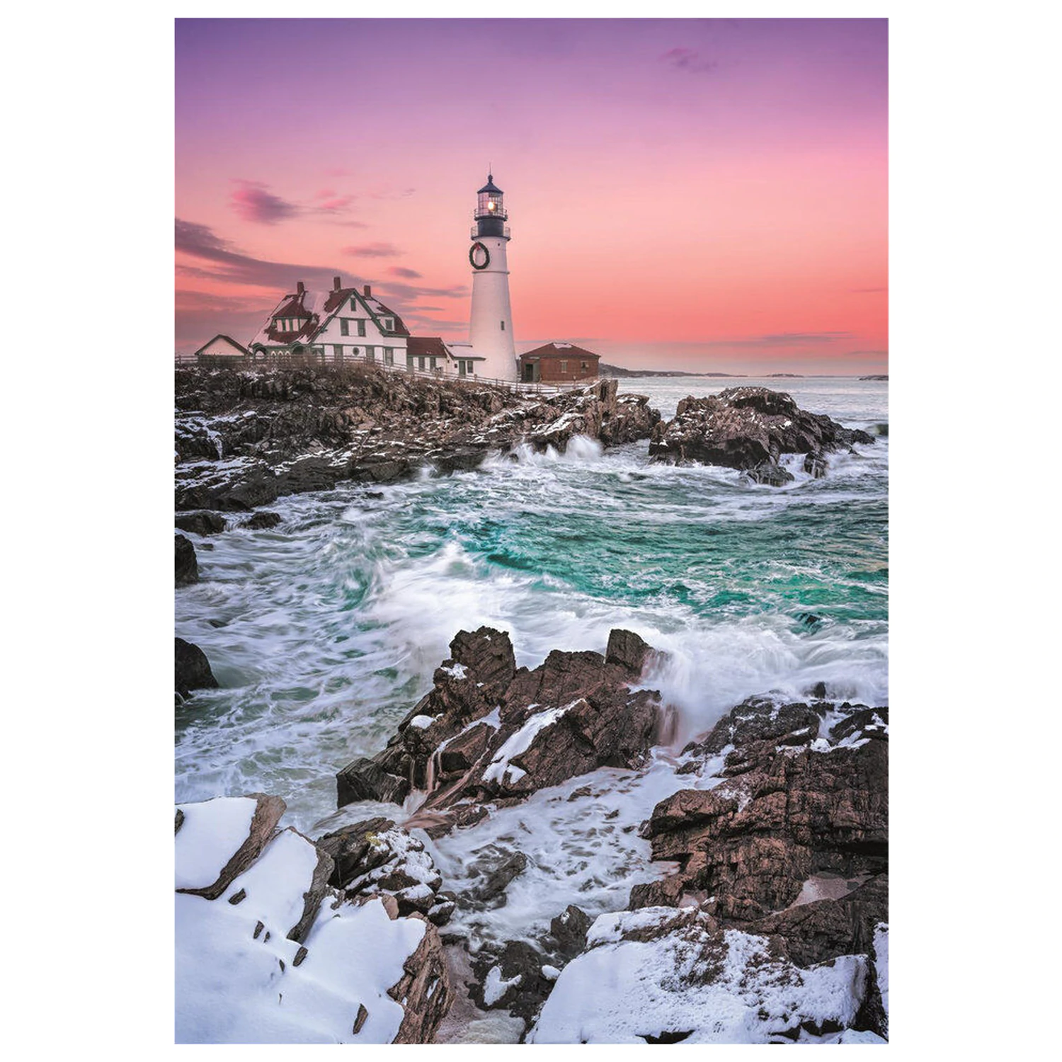 First Snow At Portland Head puzzle 1000 ks produktová fotografia