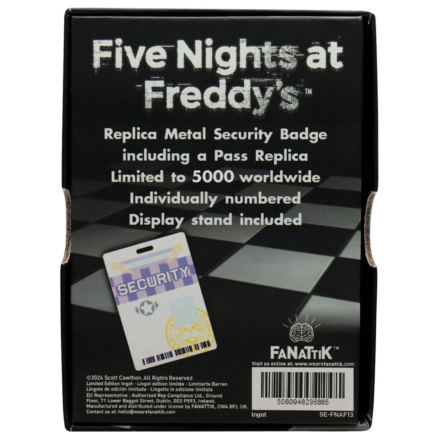 Five Nights at Freddy´s Replika Bezpečnostný odznak Starobronzová edícia produktová fotografia