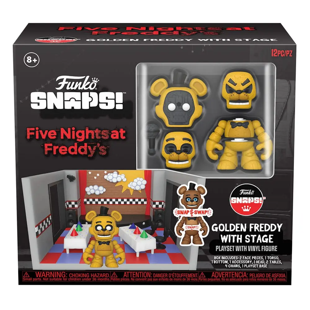 Five Nights at Freddy's Snap hracia súprava a figúrka Stage w/Freddy (GD) 9 cm produktová fotografia