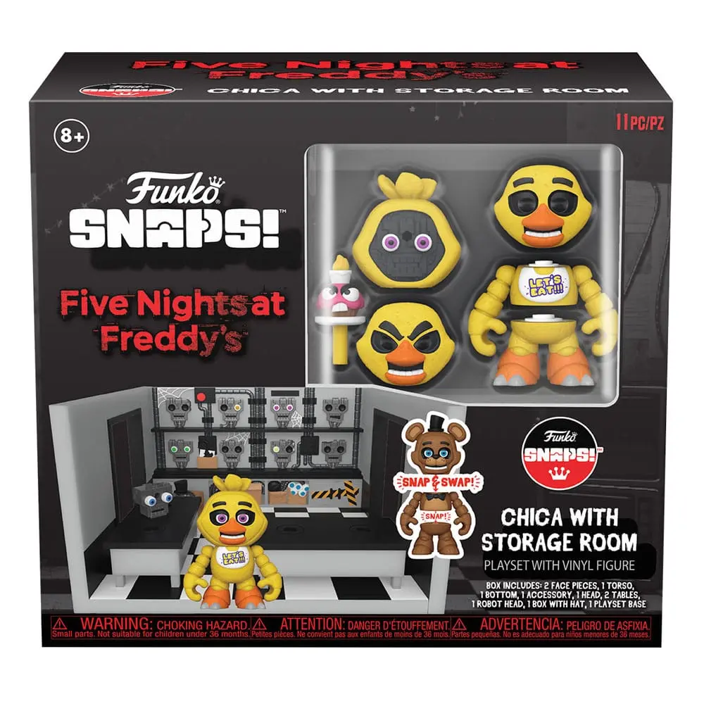 Five Nights at Freddy's Snap hracia súprava & Úložný priestor pre akčné figúrky s Chica 9 cm produktová fotografia