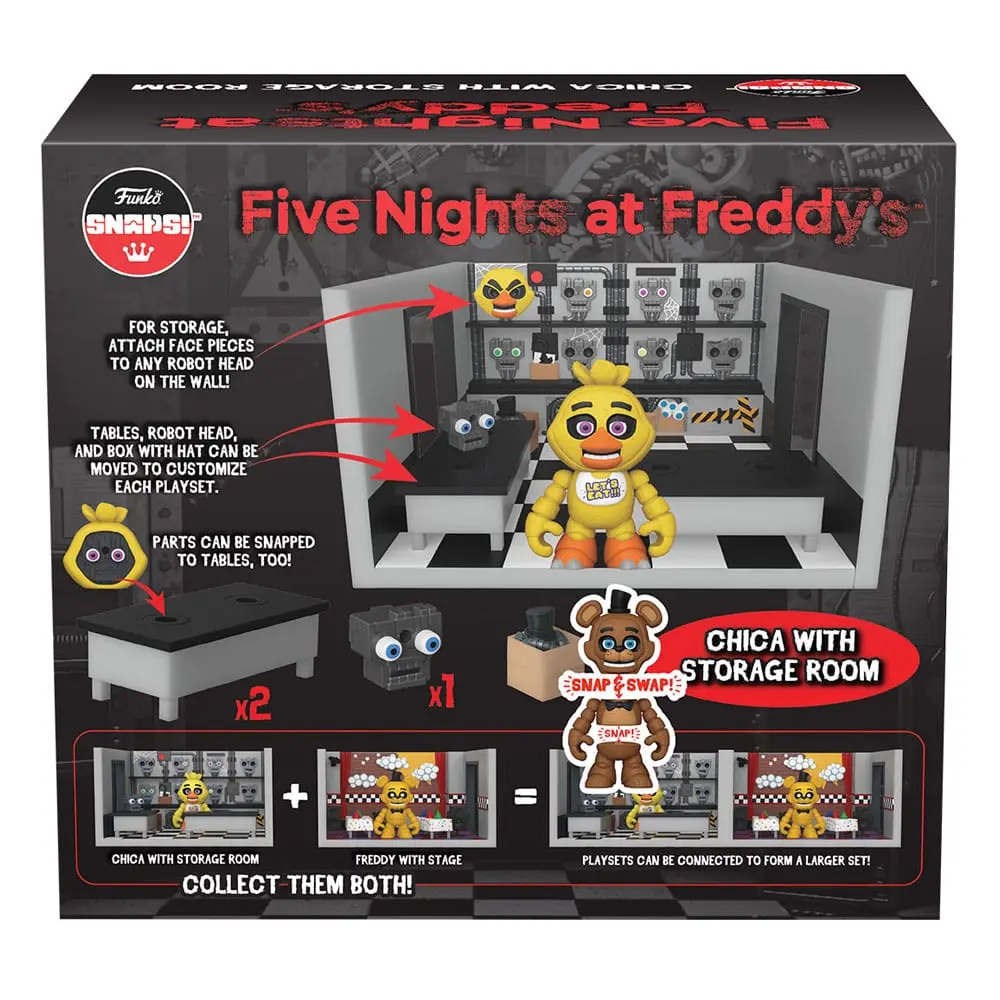 Five Nights at Freddy's Snap hracia súprava & Úložný priestor pre akčné figúrky s Chica 9 cm produktová fotografia