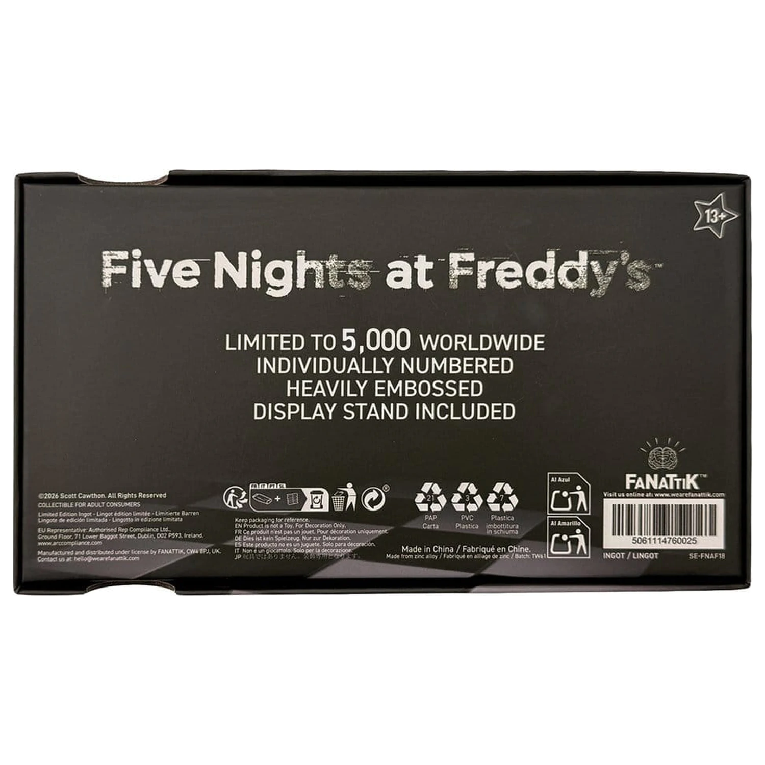 Five Nights at Freddy’s Replika lístka na otvárací večer Pizzaplex limitovaná edícia produktová fotografia