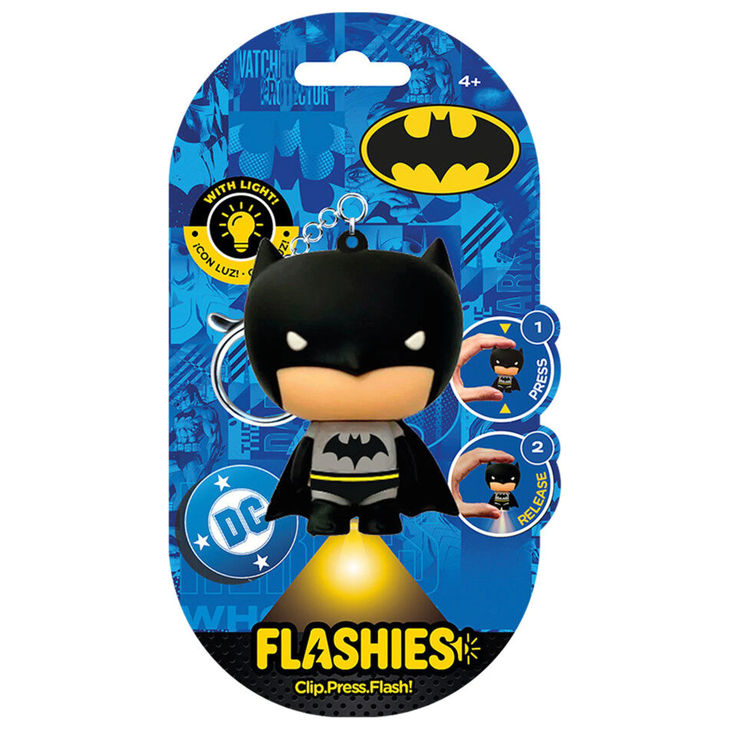 Flashies DC Comics Batman 3D kľúčenka s LED baterkou produktová fotografia
