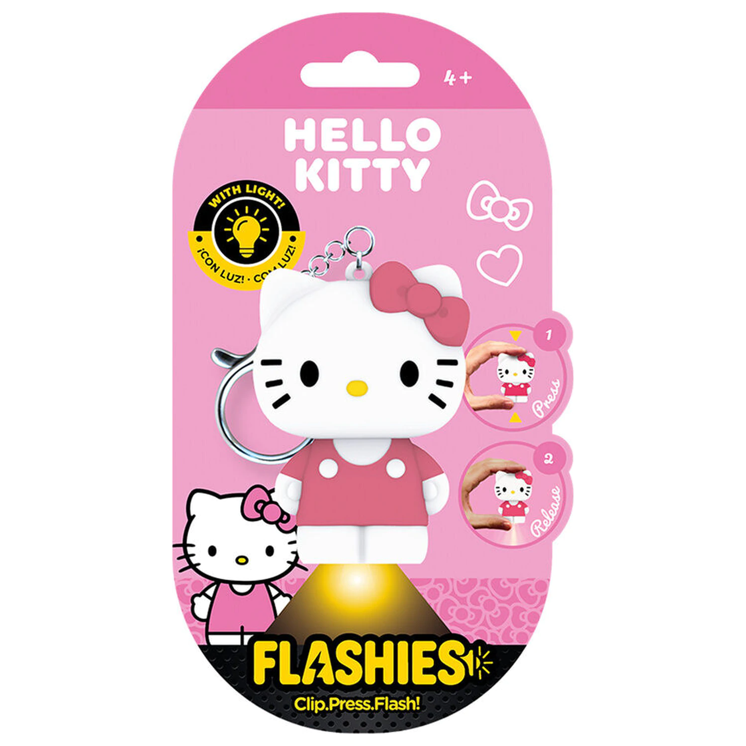 Flashies Hello Kitty 3D kľúčenka s LED baterkou produktová fotografia